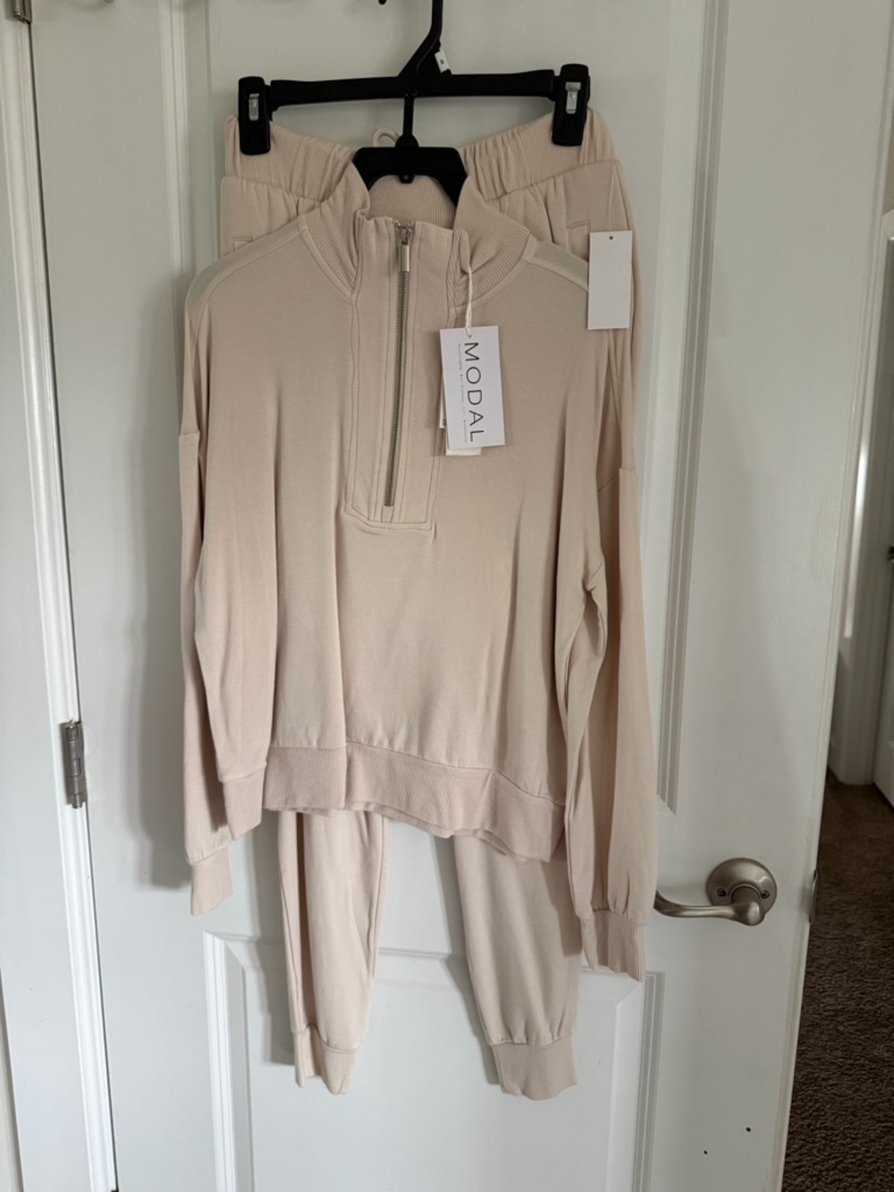 Workshop Republic Clothing Beige Track Pants & Joggers Set